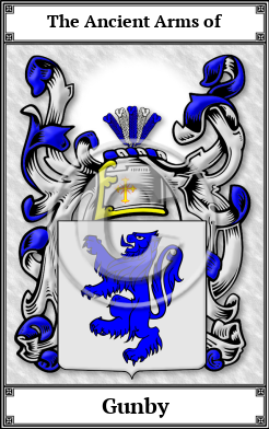 Gunby Family Crest Download (JPG)  Book Plated - 150 DPI