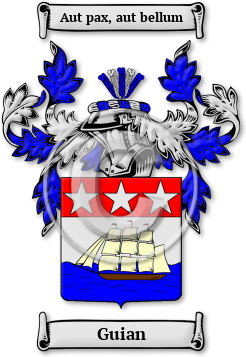 Guian Family Crest Download (jpg) Legacy Series - 150 DPI