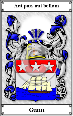 Gunn Family Crest Download (JPG)  Book Plated - 150 DPI