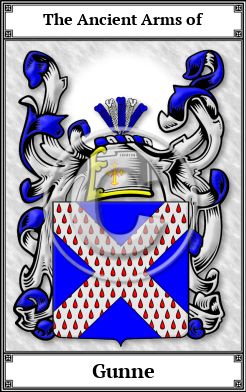 Gunne Family Crest Download (JPG)  Book Plated - 150 DPI