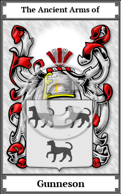 Gunneson Family Crest Download (JPG)  Book Plated - 150 DPI