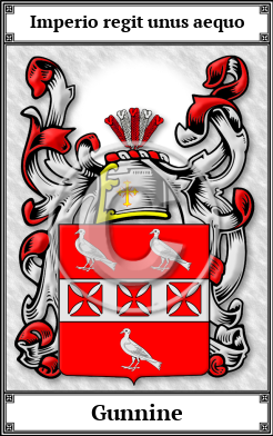 Gunnine Family Crest Download (JPG)  Book Plated - 150 DPI