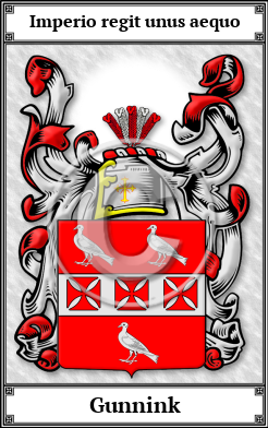 Gunnink Family Crest Download (JPG) Book Plated - 600 DPI