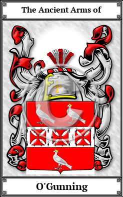 O'Gunning Family Crest Download (JPG)  Book Plated - 150 DPI