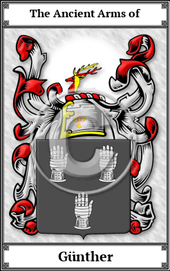 Günther Family Crest Download (JPG)  Book Plated - 150 DPI
