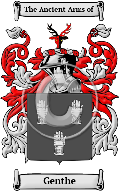 Genthe Family Crest Download (JPG) Heritage Series - 300 DPI