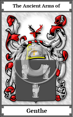 Genthe Family Crest Download (JPG) Book Plated - 600 DPI