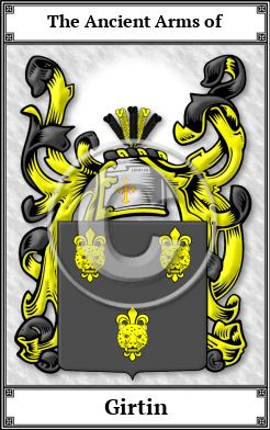 Girtin Family Crest Download (JPG) Book Plated - 600 DPI