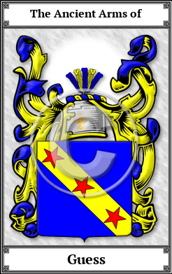 Guess Family Crest Download (JPG) Book Plated - 600 DPI