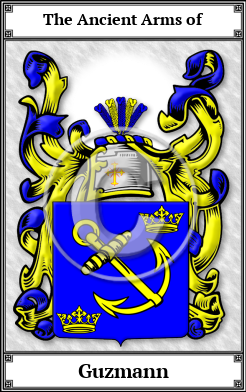 Guzmann Family Crest Download (JPG)  Book Plated - 150 DPI