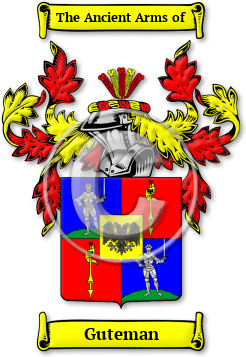 Guteman Family Crest Download (jpg) Legacy Series - 150 DPI