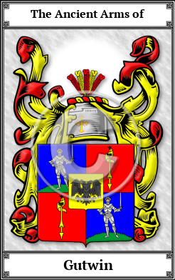 Gutwin Family Crest Download (JPG)  Book Plated - 150 DPI