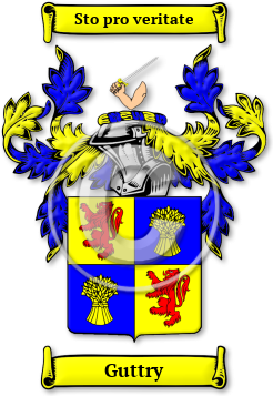 Guttry Family Crest Download (jpg) Legacy Series - 150 DPI
