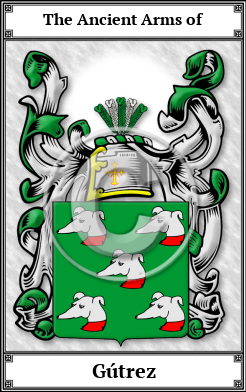 Gútrez Family Crest Download (JPG)  Book Plated - 150 DPI