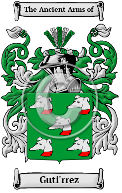 Guti'rrez Family Crest/Coat of Arms