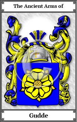 Gudde Family Crest Download (JPG)  Book Plated - 150 DPI