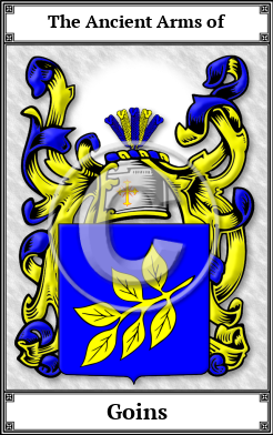 Goins Family Crest Download (JPG)  Book Plated - 150 DPI