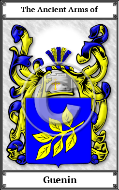 Guenin Family Crest Download (JPG)  Book Plated - 150 DPI