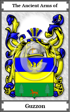 Guzzon Family Crest Download (JPG)  Book Plated - 150 DPI