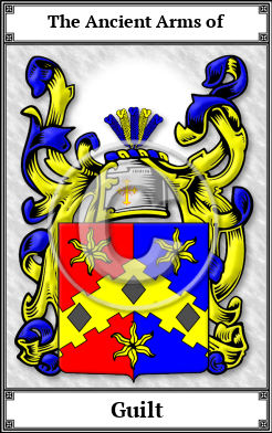 Guilt Family Crest Download (JPG) Book Plated - 300 DPI