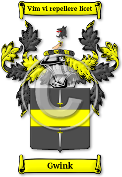 Gwink Family Crest Download (jpg) Legacy Series - 150 DPI