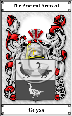 Geyss Family Crest Download (JPG)  Book Plated - 150 DPI