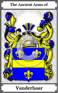 Vanderhaar Family Crest Download (JPG)  Book Plated - 150 DPI
