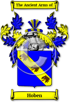 Hoben Family Crest Download (jpg) Legacy Series - 150 DPI
