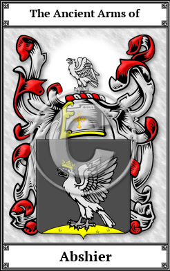 Abshier Family Crest Download (JPG)  Book Plated - 150 DPI