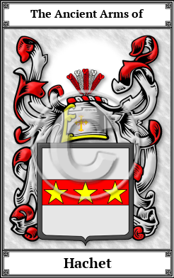 Hachet Family Crest Download (JPG)  Book Plated - 150 DPI