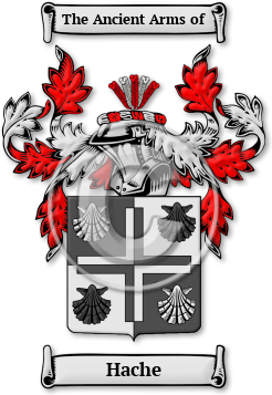 Hache Family Crest Download (jpg) Legacy Series - 150 DPI