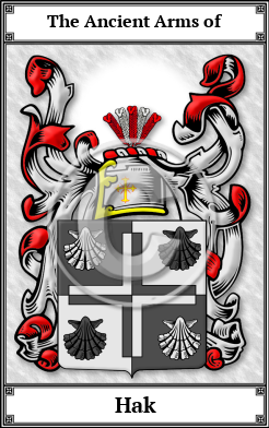 Hak Family Crest Download (JPG)  Book Plated - 150 DPI