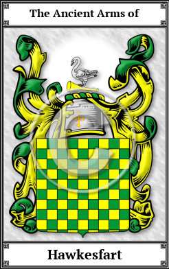 Hawkesfart Family Crest Download (JPG)  Book Plated - 150 DPI