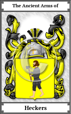 Heckers Family Crest Download (JPG)  Book Plated - 150 DPI