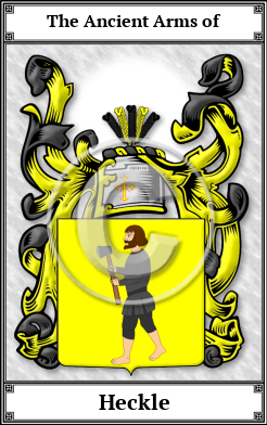 Heckle Family Crest Download (JPG) Book Plated - 600 DPI