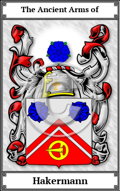 Hakermann Family Crest Download (JPG)  Book Plated - 150 DPI