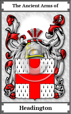 Headington Family Crest Download (JPG) Book Plated - 600 DPI
