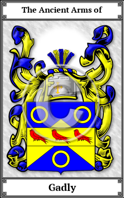 Gadly Family Crest Download (JPG)  Book Plated - 150 DPI