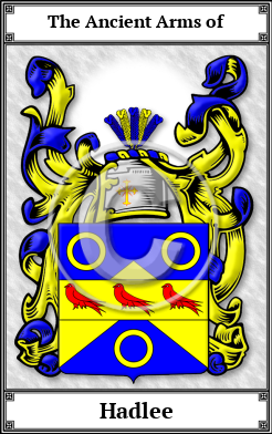 Hadlee Family Crest Download (JPG)  Book Plated - 150 DPI