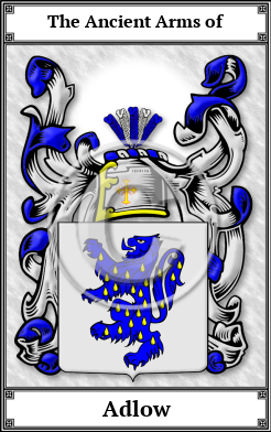 Adlow Family Crest Download (JPG)  Book Plated - 150 DPI