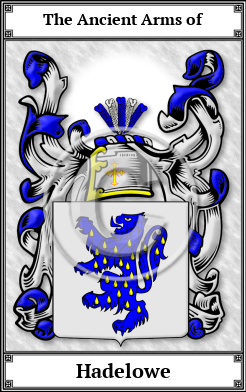 Hadelowe Family Crest Download (JPG)  Book Plated - 150 DPI