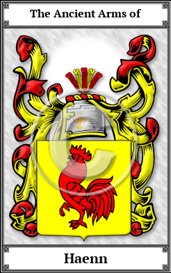 Haenn Family Crest Download (JPG) Book Plated - 600 DPI