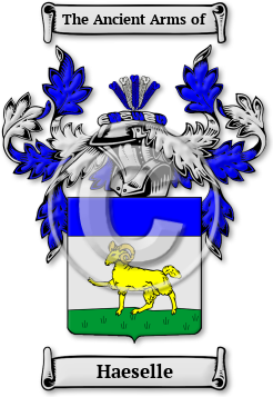 Haeselle Family Crest Download (jpg) Legacy Series - 150 DPI
