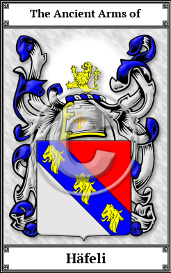 Häfeli Family Crest Download (JPG) Book Plated - 600 DPI