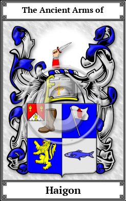Haigon Family Crest Download (JPG)  Book Plated - 150 DPI