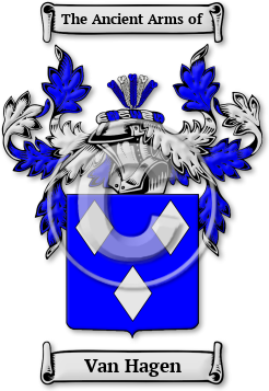 Van Hagen Family Crest Download (jpg) Legacy Series - 150 DPI