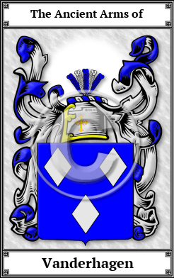 Vanderhagen Family Crest Download (JPG)  Book Plated - 150 DPI