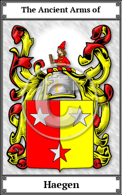 Haegen Family Crest Download (JPG) Book Plated - 600 DPI