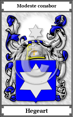 Hegeart Family Crest Download (JPG)  Book Plated - 150 DPI