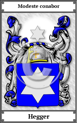 Hegger Family Crest Download (JPG)  Book Plated - 150 DPI